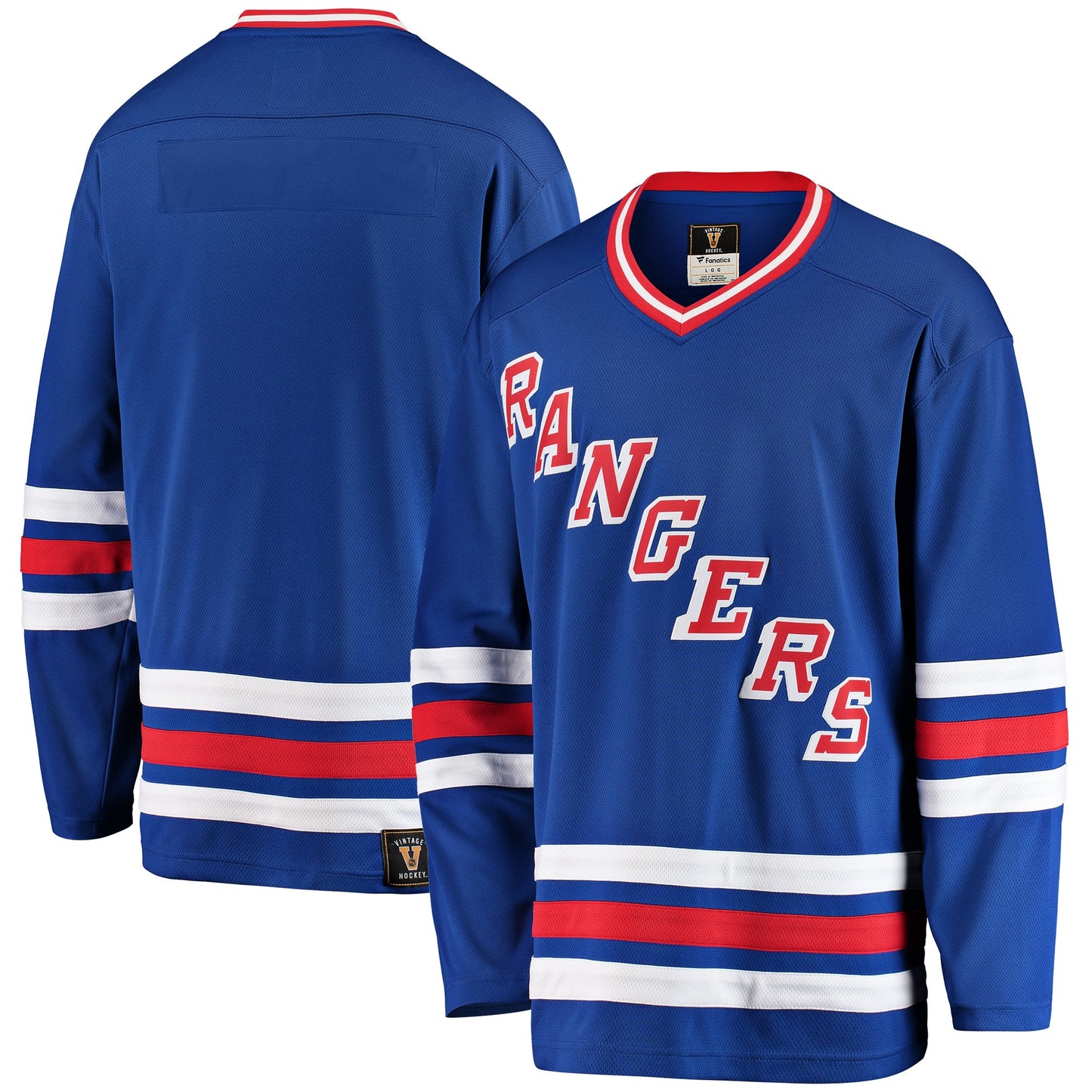 New York Rangers Fanatics Branded Premier Breakaway Heritage Blank Jersey - Blue